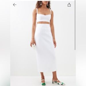 Emilia Wickstead Set: Lorinda high rise pencil skirt & Fabiola cropped top